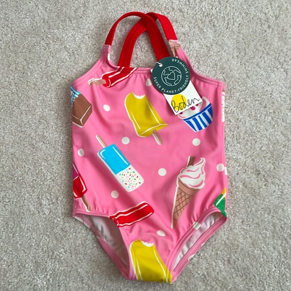 🏖️Host Pick🏖️ Mini Boden NWT baby girl sz 3-6 month swimsuit bundle (2 suits) - Picture 6 of 9